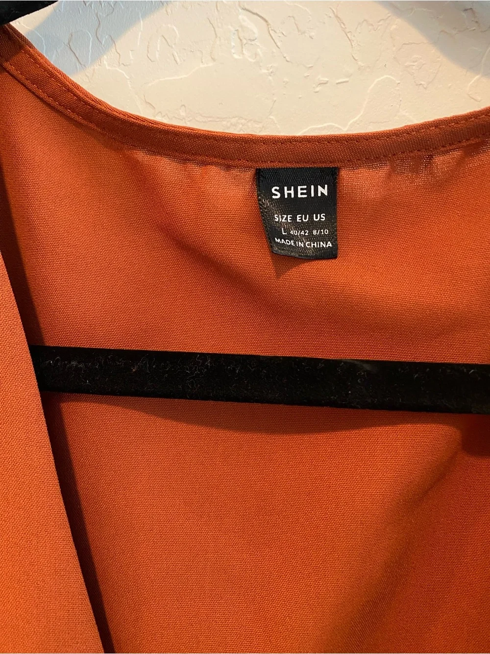 SHEIN Tie-Front Rust Midi Dress - Picture 5 of 10